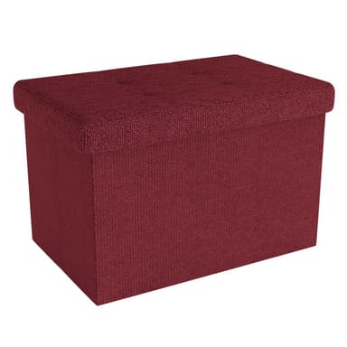 Hopfällbar Sittpall 49x30x30 cm Fotstöd (röd)