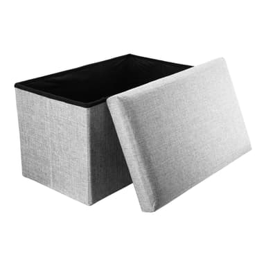 Hopfällbar bänk 49x30x30 cm Sittpall Sittkub (grå)