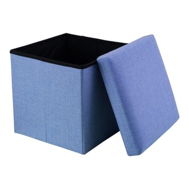 Hopfällbar sittpall 38x38x38 cm Sittstol Sittkub (blå)