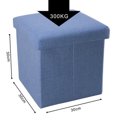 Hopfällbar sittpall 38x38x38 cm Sittstol Sittkub (blå)