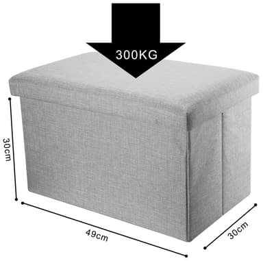 Hopfällbar bänk 49x30x30 cm Sittpall Sittkub (grå)