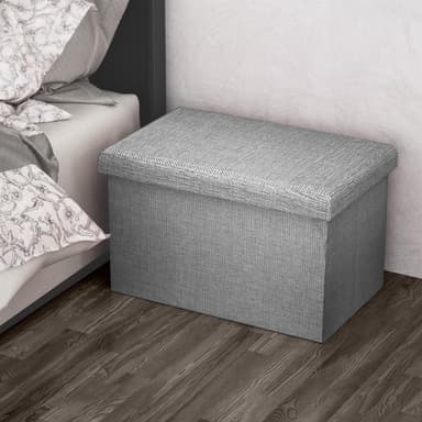 Hopfällbar bänk 49x30x30 cm Sittpall Sittkub (grå)