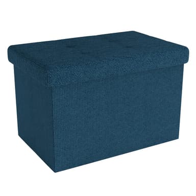 Hopfällbar Sittpall 49x30x30 cm Fotstöd (blå)