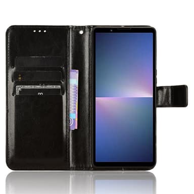SKALO Sony Xperia 5 V Plånboksfodral i PU-Läder - Svart