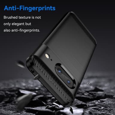 SKALO Google Pixel 8 Armor Carbon Stöttåligt TPU-skal - Svart
