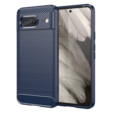 SKALO Google Pixel 8 Armor Carbon Stöttåligt TPU-skal - Blå