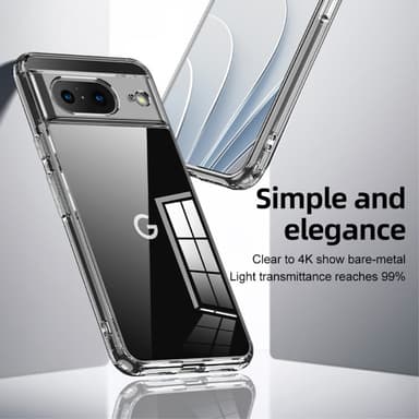 SKALO Google Pixel 8 TPU Clear Hybrid Skal - Transparent