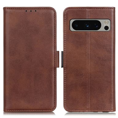 SKALO Google Pixel 8 Pro Premium Plånboksfodral - Brun