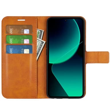 SKALO Xiaomi 13T/13T Pro Premium Plånboksfodral - Ljusbrun