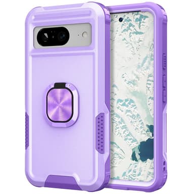 SKALO Google Pixel 8 Armor Hybrid Metallring skal - Lila