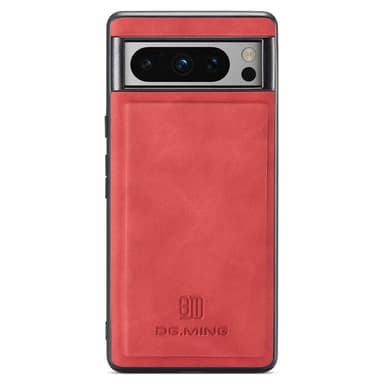 DG.MING Google Pixel 8 Pro Premium PU-Läder Hybrid Skal - Röd
