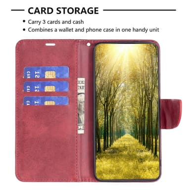 SKALO Google Pixel 8 Pro Plånboksfodral i PU-Läder - Röd