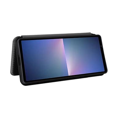 SKALO Sony Xperia 5 V Carbon Fiber Plånboksfodral - Svart