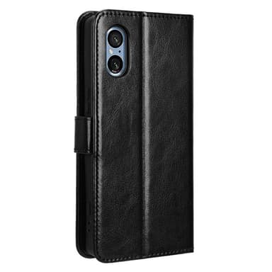 SKALO Sony Xperia 5 V Plånboksfodral i PU-Läder - Svart