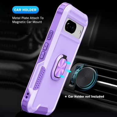 SKALO Google Pixel 8 Armor Hybrid Metallring skal - Lila