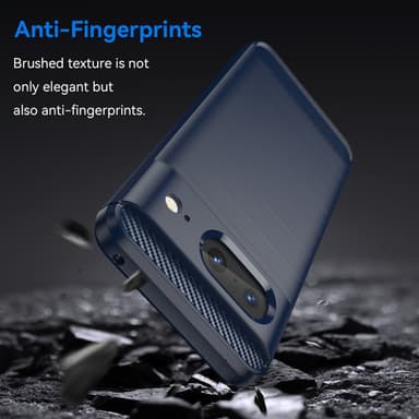 SKALO Google Pixel 8 Armor Carbon Stöttåligt TPU-skal - Blå