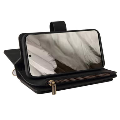 SKALO Google Pixel 8 Big Wallet 17-FACK Plånboksfodral - Svart