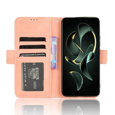 SKALO Xiaomi 13T/13T Pro 6-FACK Plånboksfodral - Rosa