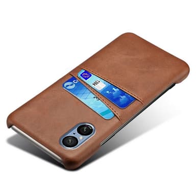 SKALO Sony Xperia 5 V PU-Läder Korthållare Skal - Brun