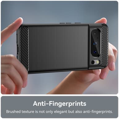SKALO Google Pixel 8 Pro Armor Carbon Stöttåligt TPU-skal - Svart