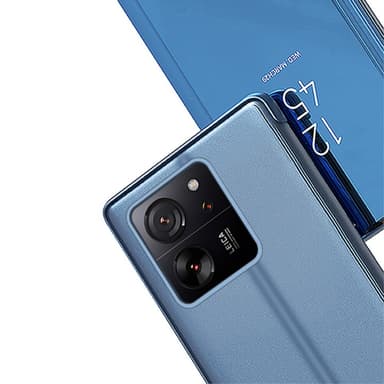 SKALO Xiaomi 13T/13T Pro Clear View Spegel fodral - Lila-Blå