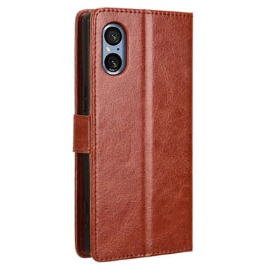 SKALO Sony Xperia 5 V Plånboksfodral i PU-Läder - Brun