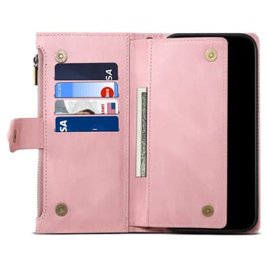 SKALO Google Pixel 8 Pro ESEBLE Big Wallet Plånboksfodral - Roséguld