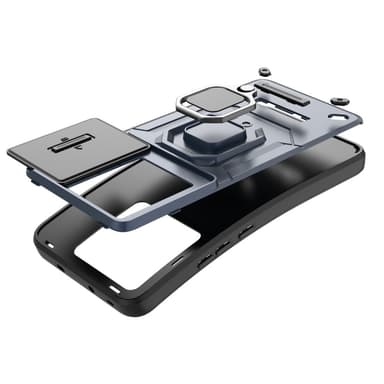 SKALO Xiaomi 13T/13T Pro Armor Hybrid Magnetring Kameraslider - Svart
