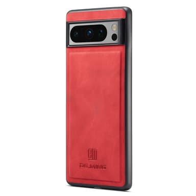 DG.MING Google Pixel 8 Pro Premium PU-Läder Hybrid Skal - Röd