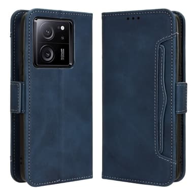 SKALO Xiaomi 13T/13T Pro 6-FACK Plånboksfodral - Blå