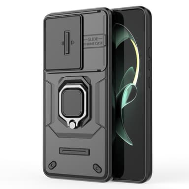 SKALO Xiaomi 13T/13T Pro Armor Hybrid Magnetring Kameraslider - Svart