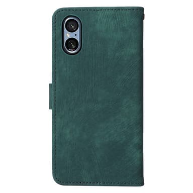 SKALO Sony Xperia 5 V Plånboksfodral i PU-Läder - Grön
