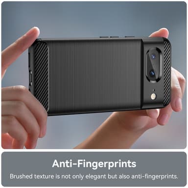 SKALO Google Pixel 8 Armor Carbon Stöttåligt TPU-skal - Svart