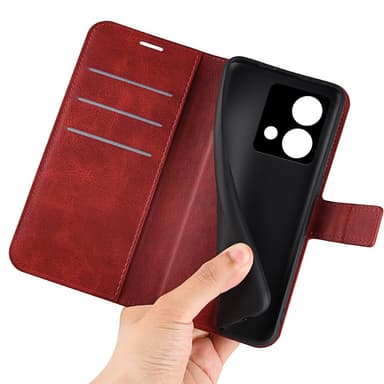 SKALO Motorola Moto G84 5G Premium Plånboksfodral - Röd
