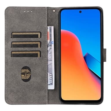 SKALO Xiaomi Redmi 12 4G/5G Plånboksfodral i PU-Läder - Blå