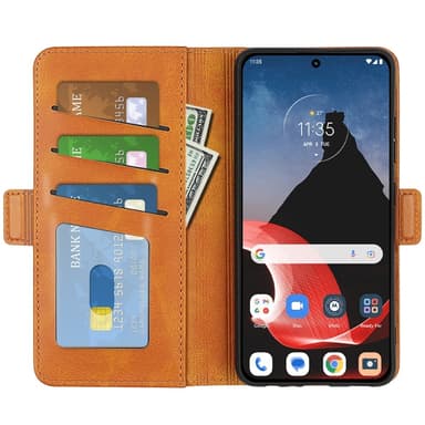 SKALO Motorola ThinkPhone 5G Premium Plånboksfodral - Ljusbrun