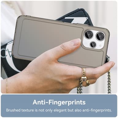 SKALO Xiaomi Redmi 12 4G/5G Transparent TPU Metalknappar Skal - Grå