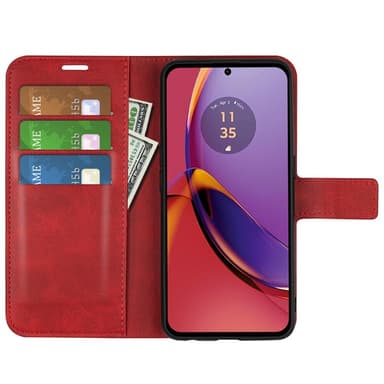 SKALO Motorola Moto G84 5G Premium Plånboksfodral - Röd
