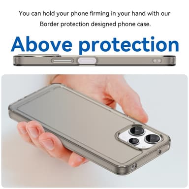 SKALO Xiaomi Redmi 12 4G/5G Transparent TPU Metalknappar Skal - Grå