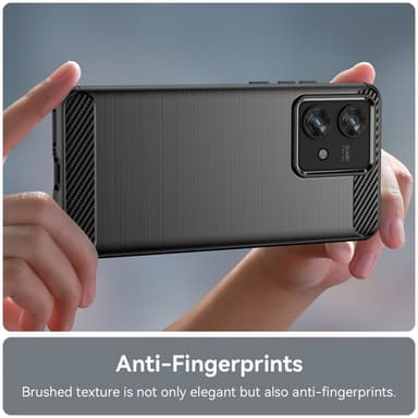 SKALO Motorola Edge 40 Neo 5G Armor Carbon Stöttåligt TPU-skal - Svart
