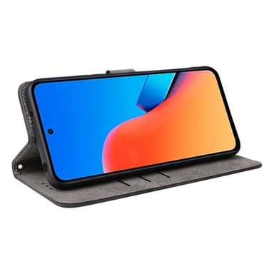 SKALO Xiaomi Redmi 12 4G/5G Plånboksfodral i PU-Läder - Svart