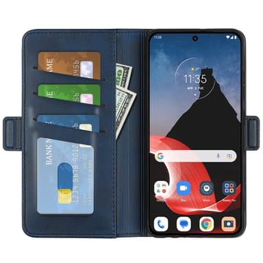 SKALO Motorola ThinkPhone 5G Premium Plånboksfodral - Blå