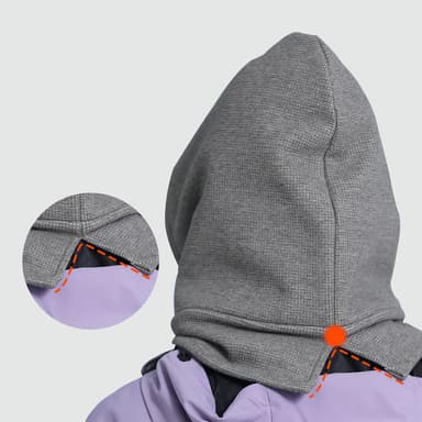 Vinter balaclava huva ansiktsmask, skidmask, ansiktsskydd Grå