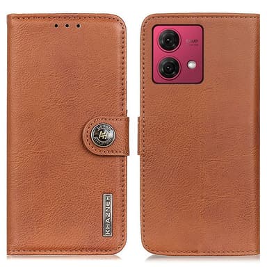 KHAZNEH Motorola Moto G84 Plånboksfodral - Brun