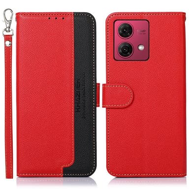 Motorola Moto G84 5G KHAZNEH Plånboksfodral - Röd/Svart