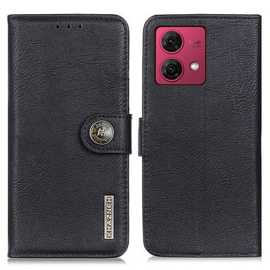 KHAZNEH Motorola Moto G84 Plånboksfodral - Svart