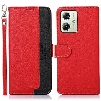 Motorola Moto G54 5G KHAZNEH Plånboksfodral - Röd/Svart