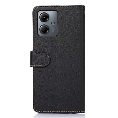 Motorola Moto G14 KHAZNEH Plånboksfodral - Svart/Röd