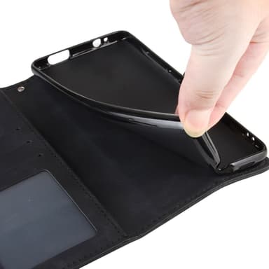 Motorola Moto G14 Plånboksfodral med korthållare  - Svart