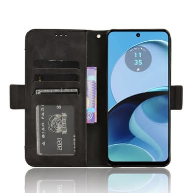 Motorola Moto G14 Plånboksfodral med korthållare  - Svart